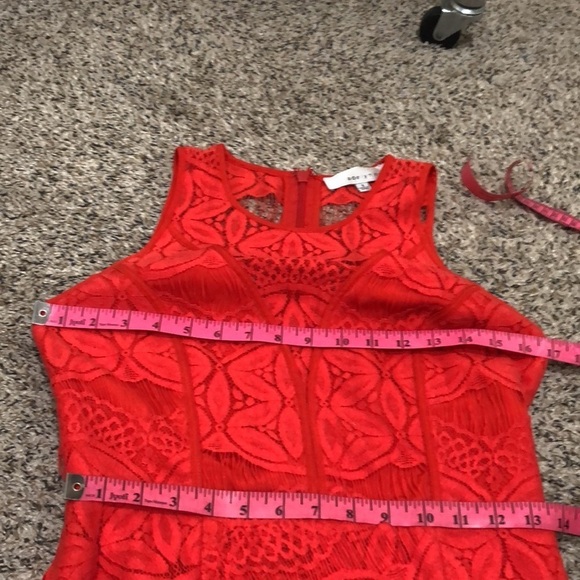 Adelyn Rae Cocktail Dress Size Small Red Lace - Picture 9 of 10